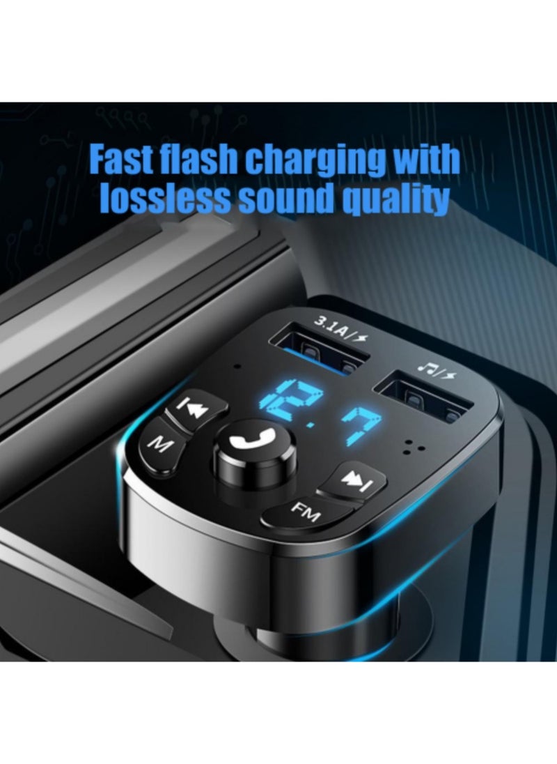 Car Bluetooth Charger Bluetooth Player Lossless Sound Quality USB Quick Charge