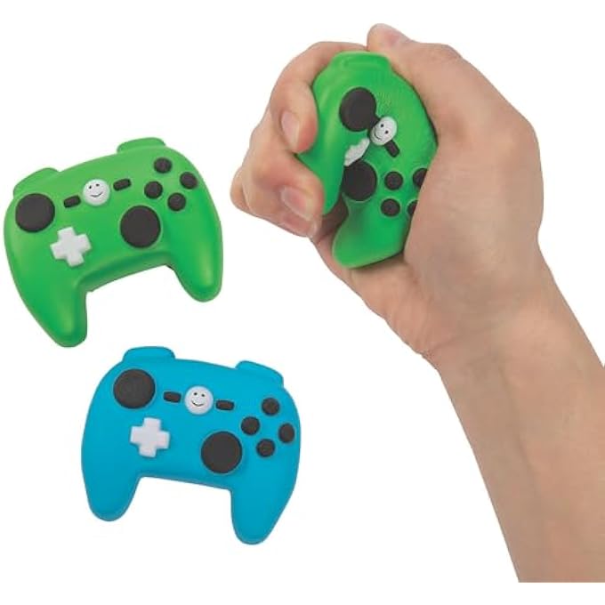 Fun Express Gamer Video Game Controller Shaped Stress Toy - Set of 12 - Game Party Favors - Image 1