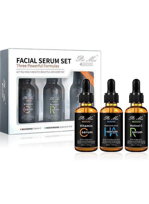 Facial Serum Set Three Powerful Formulas 3x30 ml
