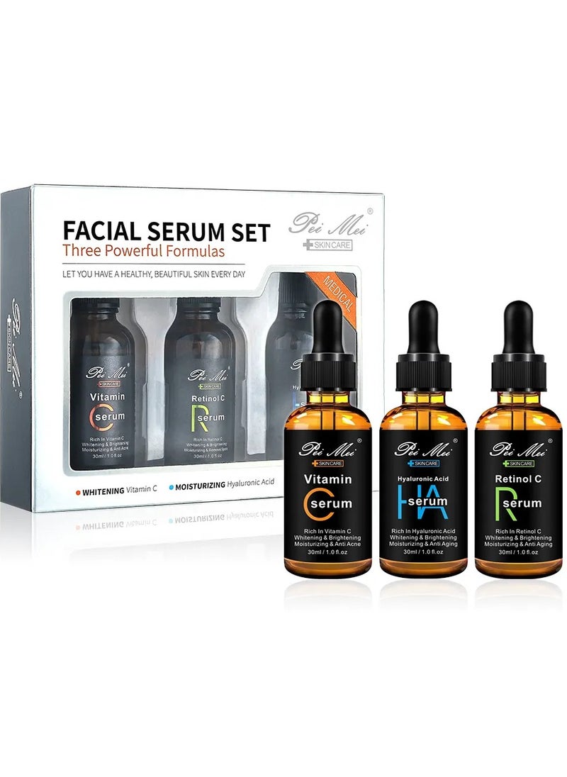 Facial Serum Set Three Powerful Formulas 3x30 ml