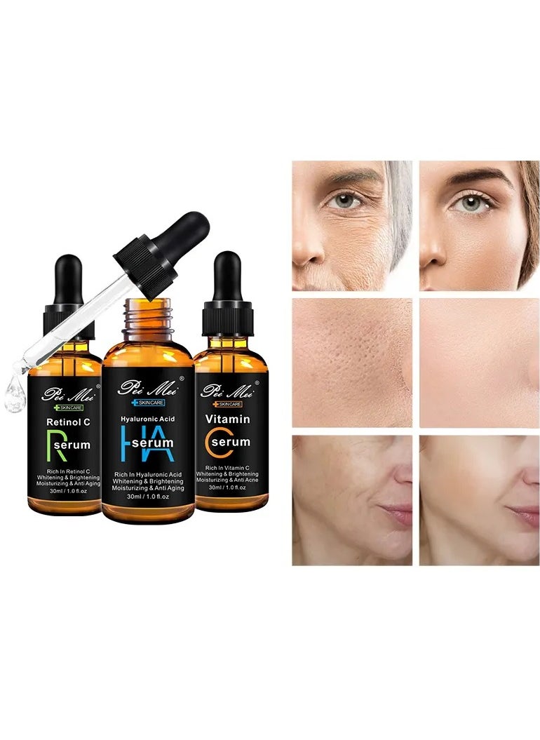 Facial Serum Set Three Powerful Formulas 3x30 ml