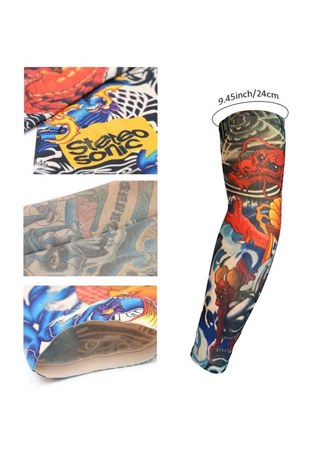 Aresvns - Extended Version Tattoo Sleeves Cover for biker 20PCS, Cycling Tattoo Sleeves Sunscreen Sleeves Unisex Stretchable Christmas Gift Cosplay Accessories Sleeves - Image 1