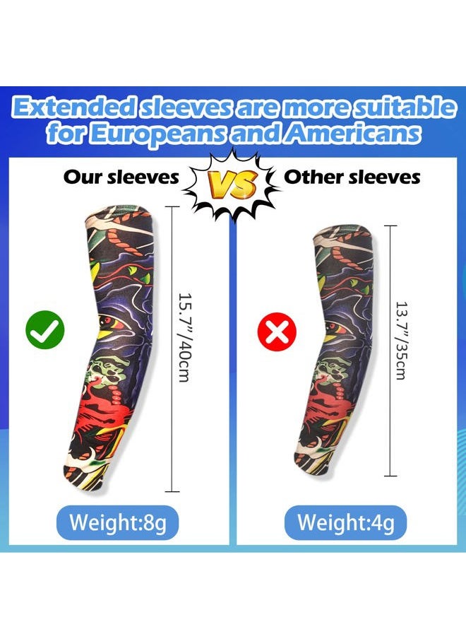 Aresvns - Extended Version Tattoo Sleeves Cover for biker 20PCS, Cycling Tattoo Sleeves Sunscreen Sleeves Unisex Stretchable Christmas Gift Cosplay Accessories Sleeves - Image 1