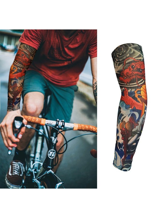 Aresvns - Extended Version Tattoo Sleeves Cover for biker 20PCS, Cycling Tattoo Sleeves Sunscreen Sleeves Unisex Stretchable Christmas Gift Cosplay Accessories Sleeves - Image 1