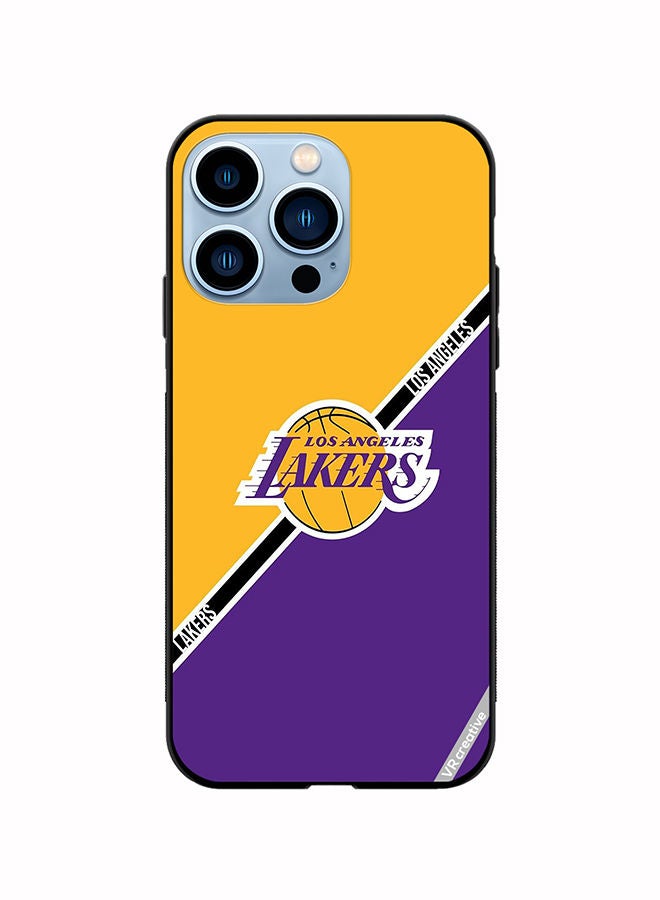 VR CREATIVE Protective Case Cover For Apple iPhone 14 Pro Max Los Angeles Lakers Design Multicolour - Image 1