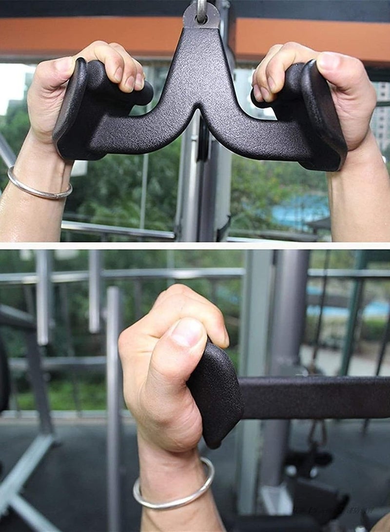 Workout Equipment - 5 Sets, Easily Build Back Muscles Bodybuilding Matching V-Shaped Handle, Tricep Press Down Bar LAT Pull Down Bar Handle Attachment for Cable Machine