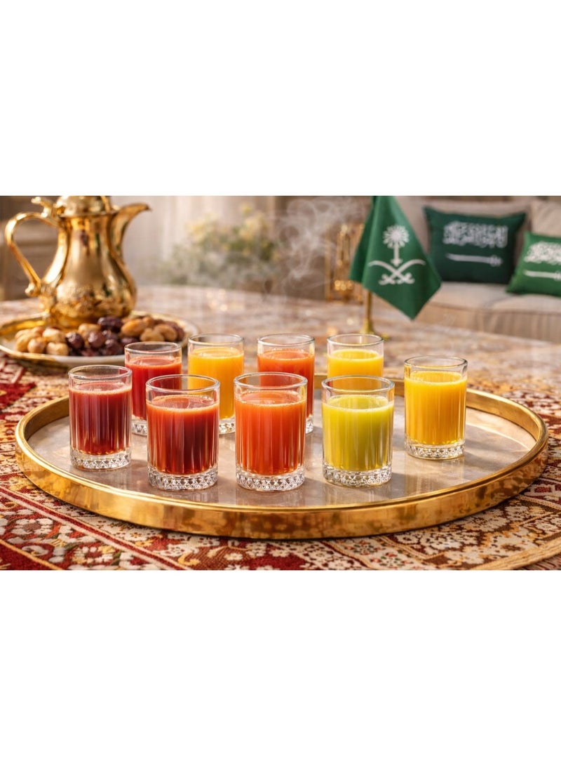 لومينارك ✨ طقم كاسات زجاج شفاف فاخر – 12 قطعة | ارتفاع 7 سم | تصميم أنيق للضيافة اليومية والمناسبات 🥂 - Image 2