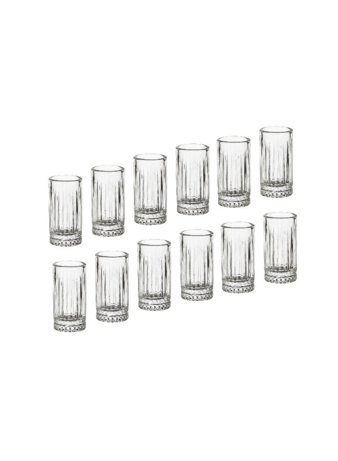 لومينارك ✨ طقم كاسات زجاج شفاف فاخر – 12 قطعة | ارتفاع 7 سم | تصميم أنيق للضيافة اليومية والمناسبات 🥂 - Image 5
