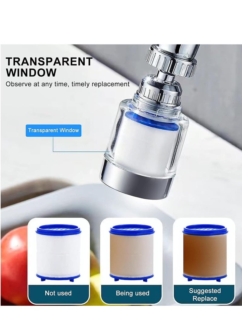 Generic Sink Filter Water Faucet,Universal 360°Rotating Bathroom Sink Filter with 5 Filter Element,Kitchen Faucet Water Filter Removes Chlorine Fluoride Heavy Metals Hard Water for Home Kitchen&Bathroom  - Image 4