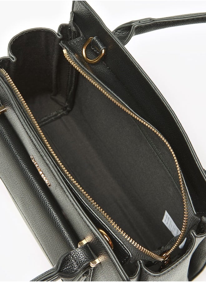 Flora Bella By Shoexpress Women Solid Tote Bag with Handles and Detachable Strap  - Image 4