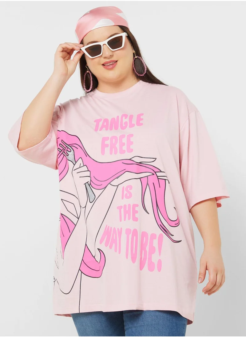 Disney Princess Plus Size Oversize Graphic T-Shirt