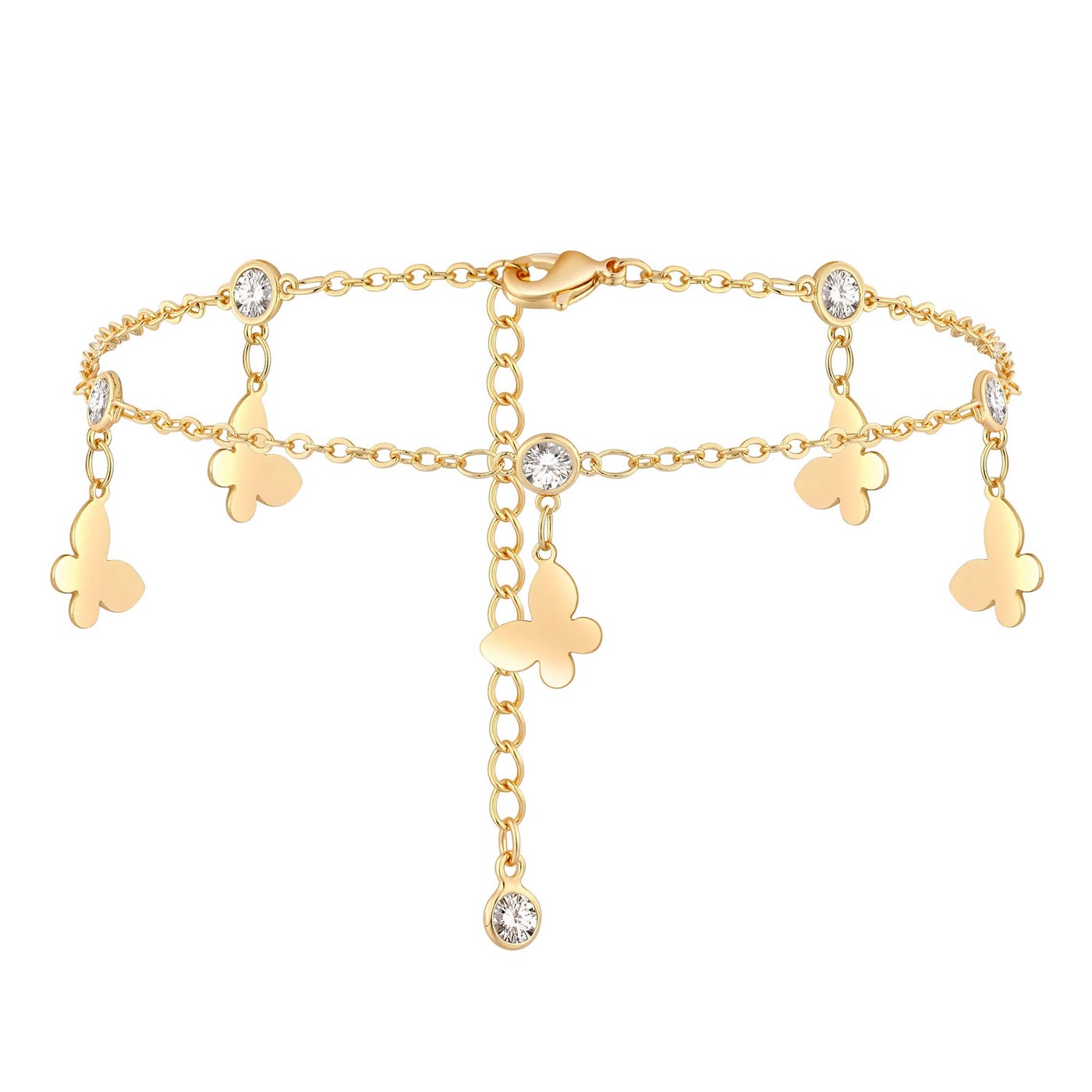 VACRONA Gold Anklets for Women 14K Gold Plated Boho Beach Beaded Chain Anklet Dainty Turquoises Evil Eye Ankle Bracelet Adjustable Chain Anklet Foot Jewelry