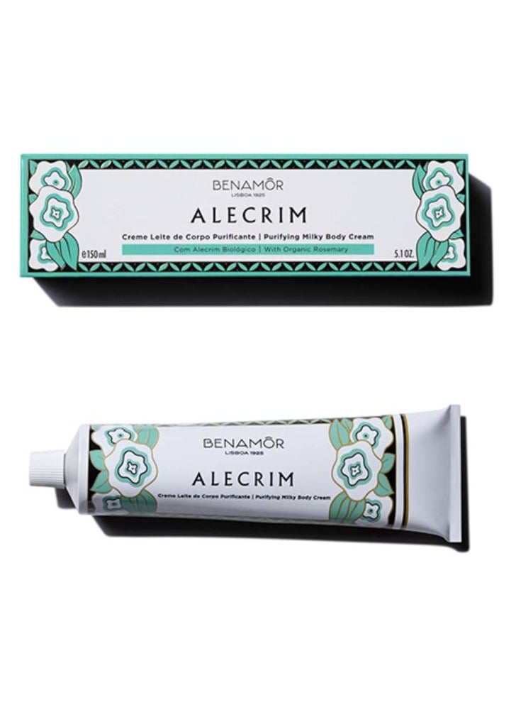 BENAMÕR Alecrim Milky Body Cream – Refreshing Moisturising Body Cream with Rosemary, Eucalyptus & Peppermint | Lightweight Hydration – 150g - Image 1
