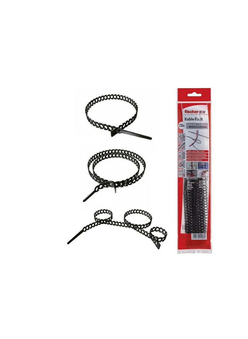 Fischer Fischer Universal Binder Black 20Pcs KableFix R NV 