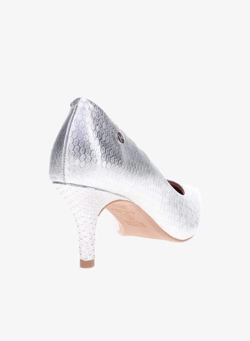 VIZZANO Silver Mid Heels Shoes for Women – Classic Mid Heel Pumps for Girls & Ladies Office Wear for Women | Best Price UAE