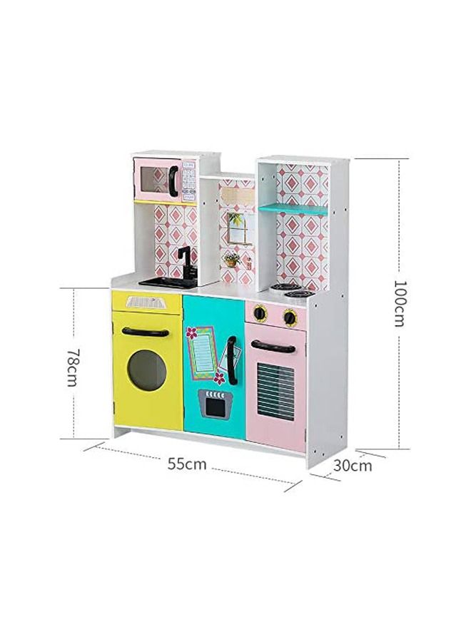 JSAITOYS Simulation Kitchen Set Toy Pretend Play Wooden Cooking Kitchen Toys For Kids - Image 5