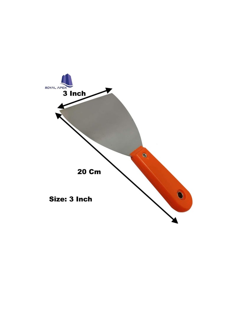 Stainless Steel Joint Knife Flexible Drywall Joint Knife with Comfortable Handle for Decorating Tools, Strong Paint Scraper, Filler Knife, Paint Removal Scraper (3 Inch) - Image 2