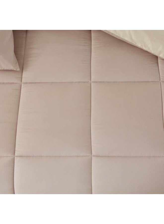 شايني فلاور طقم لحاف مفرش بحشوة قطن، بخامة مايكروفايبر ناعم، مكون من 5 قطع، مقاس نفر 220x160 سم، لحاف فندقي - Image 3