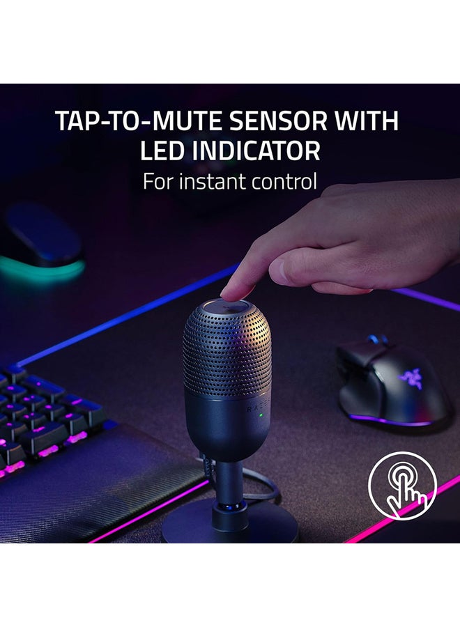 Razer Seiren V3 Mini USB Microphone, Condenser Mic, Supercardioid Pickup Pattern, Tap-to-Mute Sensor with LED Indicator, Shock Absorber, Ultra Compact, PC, Discord, OBS Studio, XSplit - Black I RZ19-05050100-R3M1 - Image 4