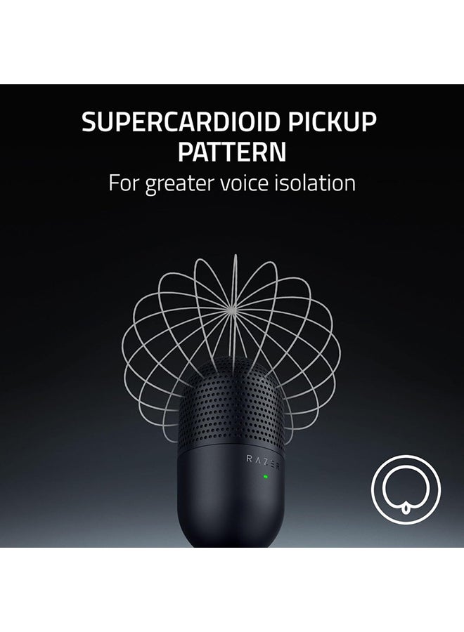Razer Seiren V3 Mini USB Microphone, Condenser Mic, Supercardioid Pickup Pattern, Tap-to-Mute Sensor with LED Indicator, Shock Absorber, Ultra Compact, PC, Discord, OBS Studio, XSplit - Black I RZ19-05050100-R3M1 - Image 3