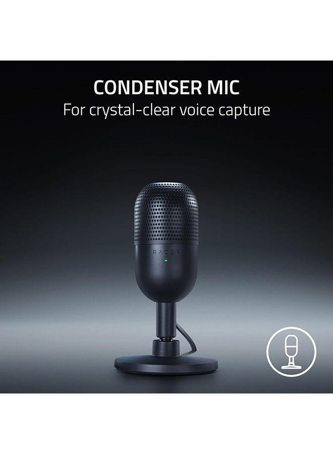 Razer Seiren V3 Mini USB Microphone, Condenser Mic, Supercardioid Pickup Pattern, Tap-to-Mute Sensor with LED Indicator, Shock Absorber, Ultra Compact, PC, Discord, OBS Studio, XSplit - Black I RZ19-05050100-R3M1 - Image 2
