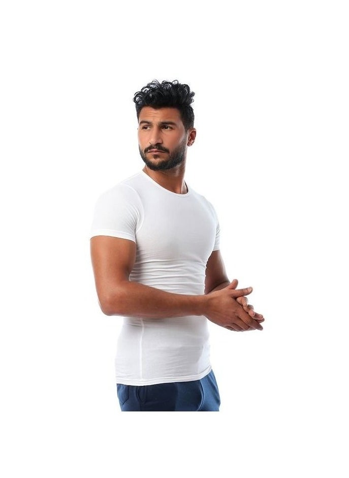 Mesery Mesery Bundle Of Three Breathable Half Sleeves Cotton Undershirts - White  - Image 3