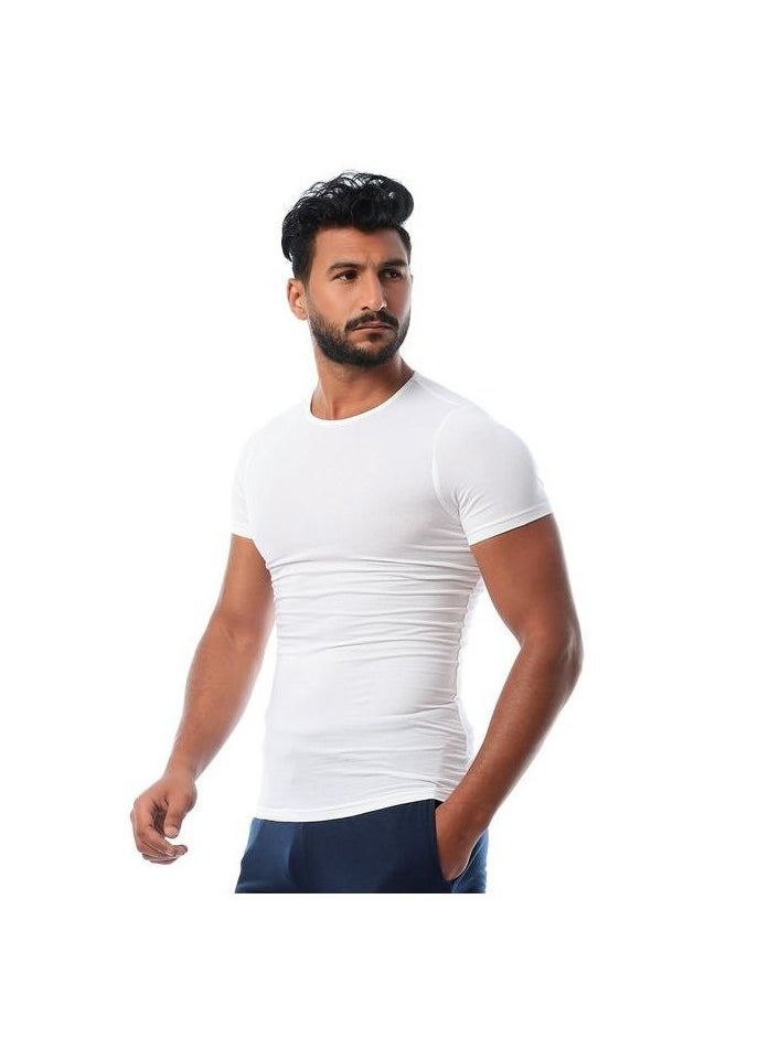 Mesery Mesery Bundle Of Three Breathable Half Sleeves Cotton Undershirts - White  - Image 4