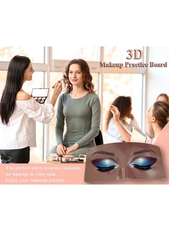 Aibipo Makeup Practice Face Board 3D Realistic Practice Makeup Face Set Makeup Mannequin Face With Makeup Kit For Professional Makeup Artists Students And Beginners To Practice Eyes Eyeshadow Makeup - Image 3