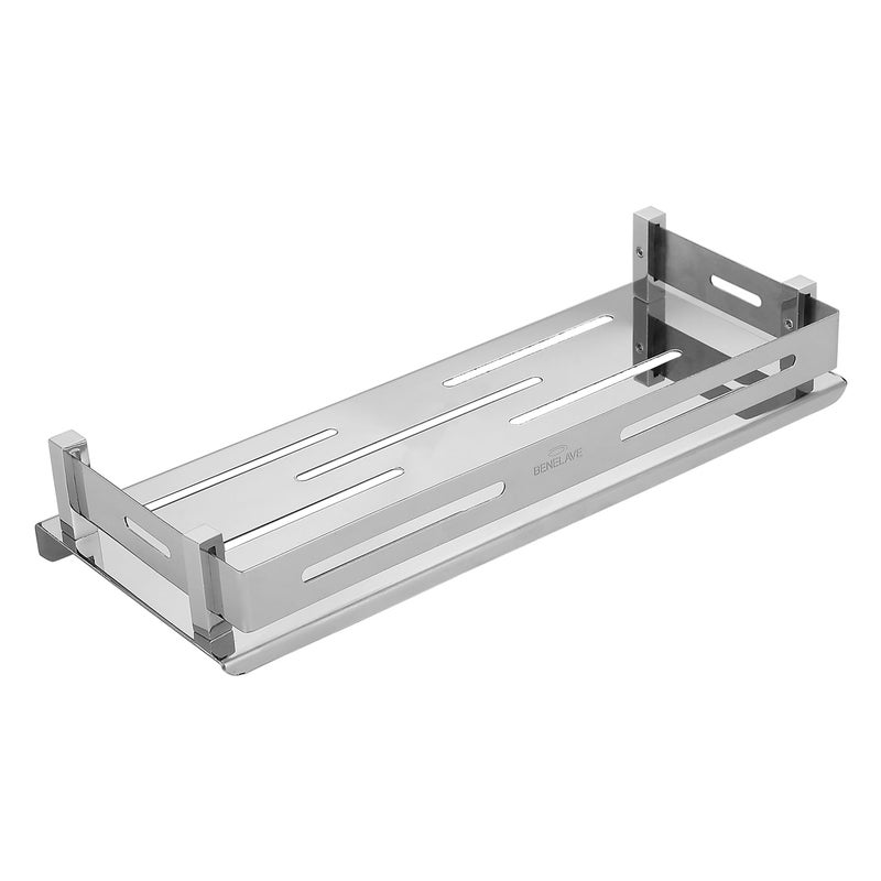 hindware Benelave Bathroom Accessories Bathroom Multi-Purpose Shelf | Made of Stainless Steel | Stylish & Convenient | Space Saving - Image 1