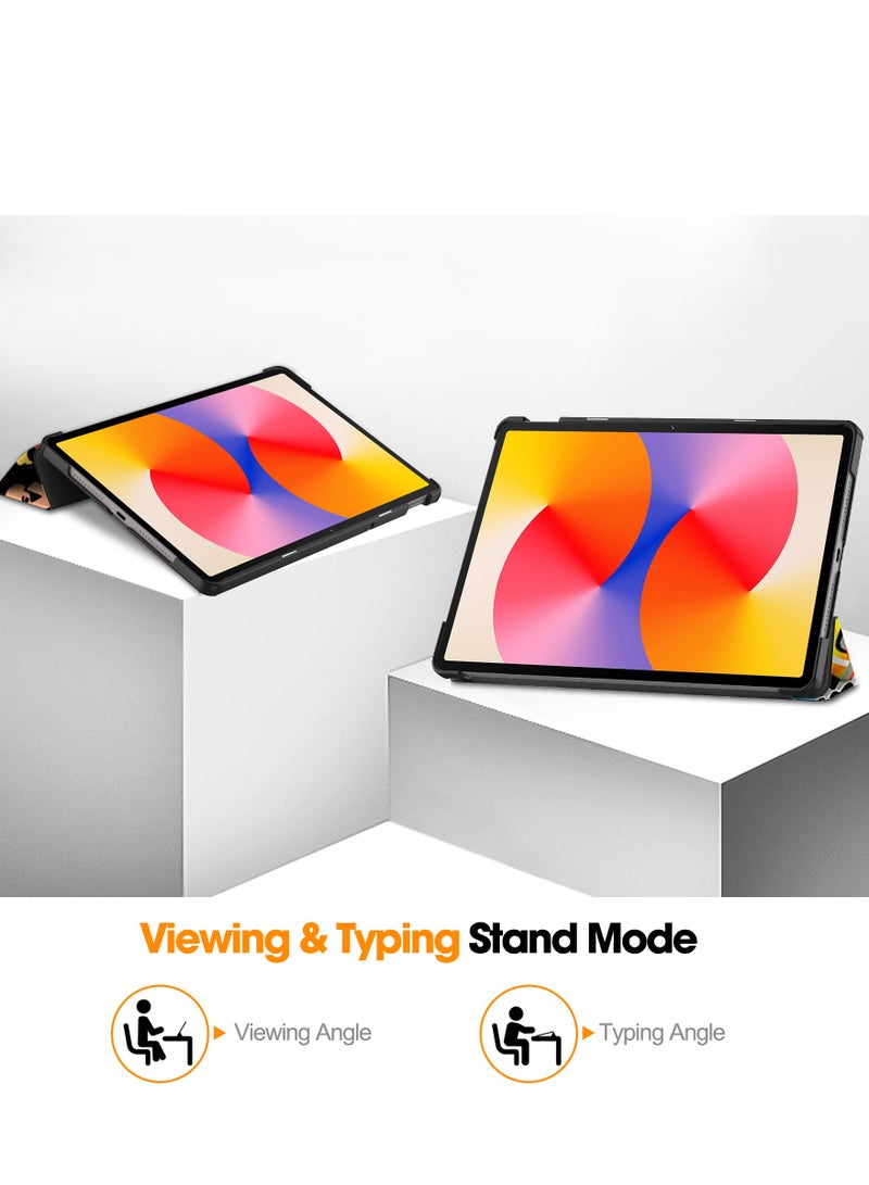 Case For Huawei MatePad SE 11" 2024 Multi-Viewing Angles All New PU Leather Smart Cover with Auto Sleep Wake Feature Slim Flip Shell Case for Huawei MatePad SE 11 (Graffiti)  - Image 2