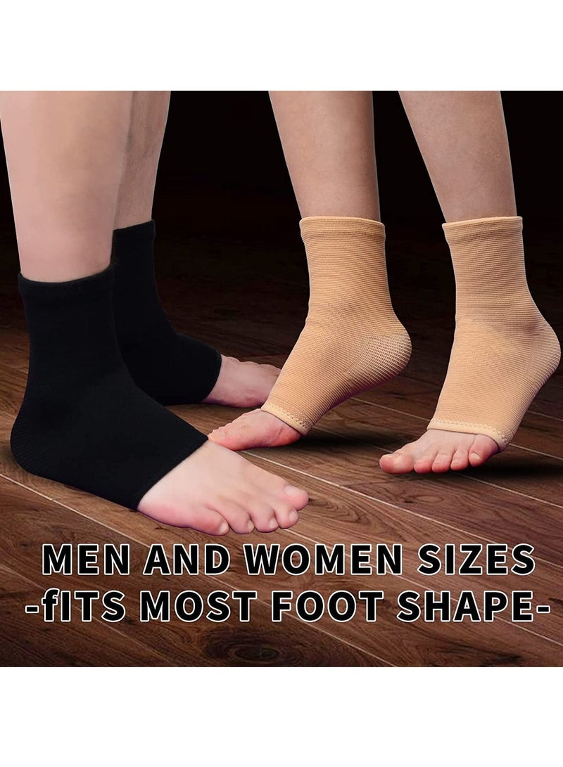 Excefore Black Ankle Support Brace 1 Pair, Plantar Fasciitis Socks, Breathable Anti-Slip Compression Sleeve for Sprained Ankle, Ligament Damage, Achilles Tendonitis, Swelling, Pain Relief, Sports - Image 4