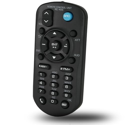 Kassionel Replacement Remote Control Compatible for Kenwood Car Audio Stereo Head Unit RC-405 KDC-400U, KDC-448U, KDC-BT645U, KDC-BT648U, KDC-BT652U, KDC-BT752HD, KDC-BT848U, KDC-BT852HD, KDC-BT945U - Image 1