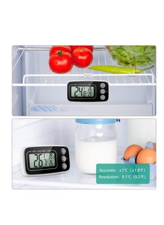 SYOSI Refrigerator Thermometer, (NEW VERSION) 2 Pack Digital Freezer Thermometer, Fridge Thermometer with Magnetic back, LCD Display, Max/Min Function, 3 Mounting Options for Kitchen, Home, Restaurants  - Image 2