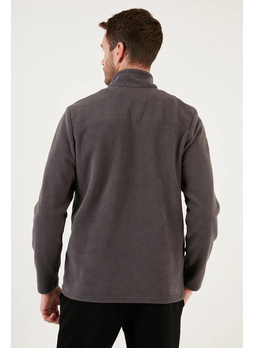 Buratti Slim Fit Half Zipper Soft Textured Raised Winter Polar Men's Fleece 59060011