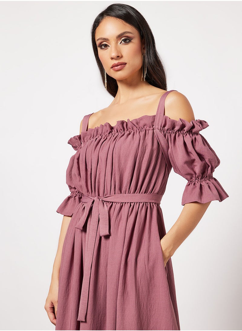 House of Moda - Ruffle Trim Maxi Dress - Image 1