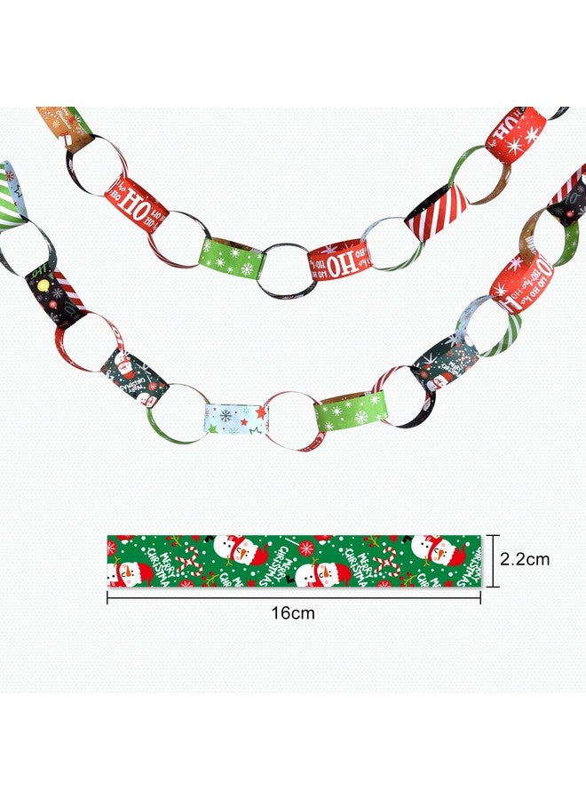 ASTARON Printed Creative Christmas Paper Chains Festive Craft Paper Decorations, 300 Pcs - Image 2