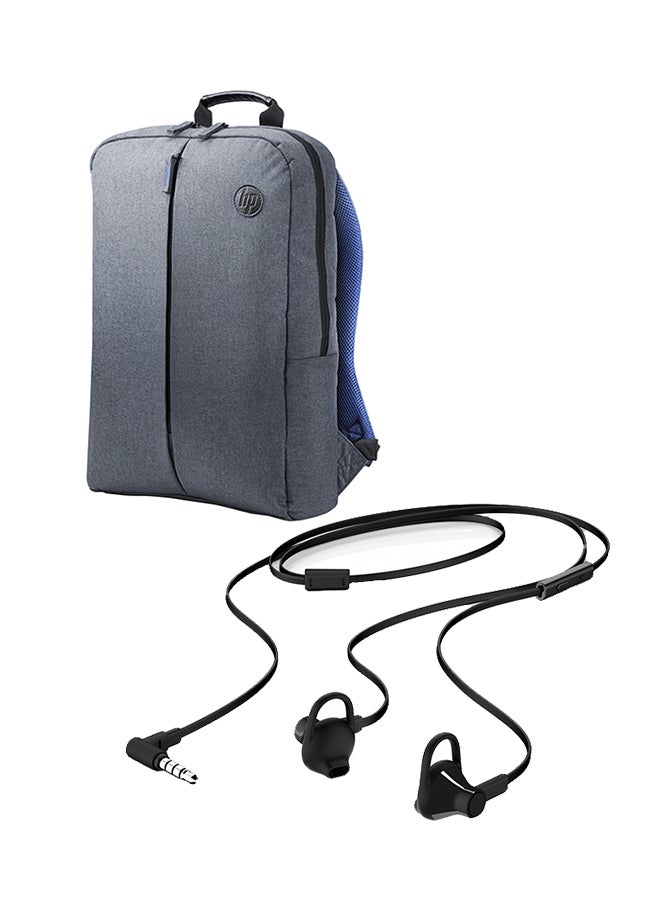 HP In-Ear Headset + Backpack Black/Grey - Image 1