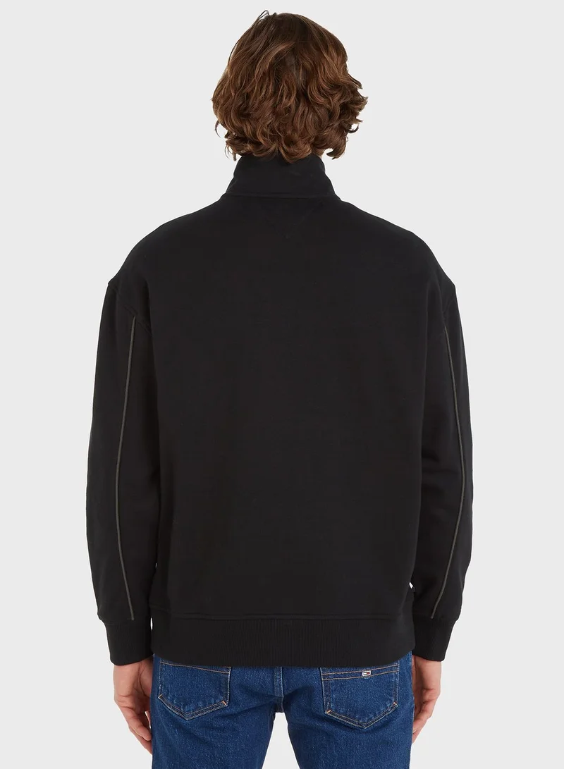 TOMMY JEANS Graphic Half Zip Sweatshirt