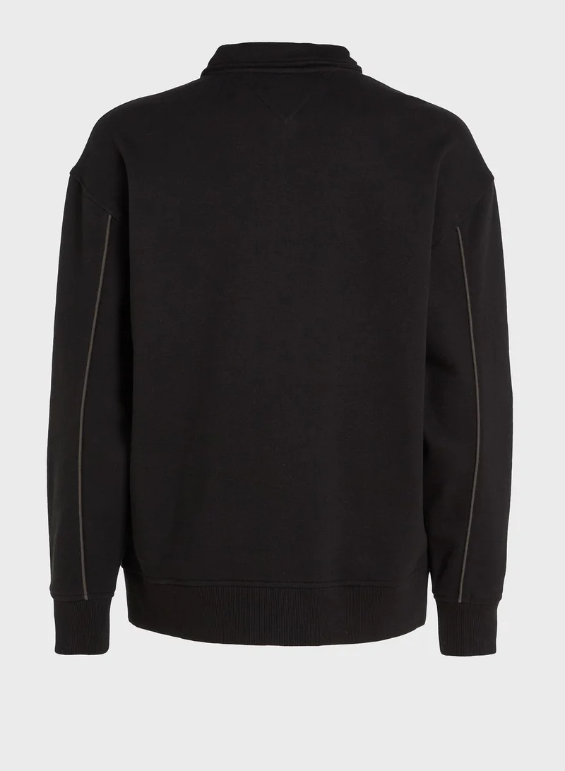 TOMMY JEANS Graphic Half Zip Sweatshirt