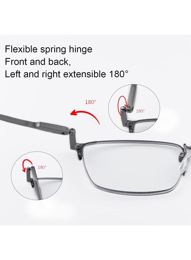 YIMI Photochromic Progressive Multifocus Reading Glasses Spring Hinges Transition Multifocal UV400 Sunglasses Sun Readers Blue Light Blocking Computer Eyeglasses Anti Glare Presbyopia Eyewear for Men Women - Image 4