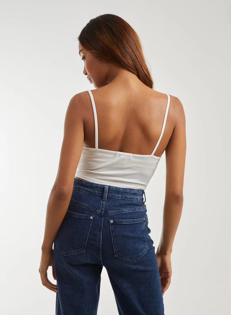 Pink Vanilla Strappy Cropped Corset Top