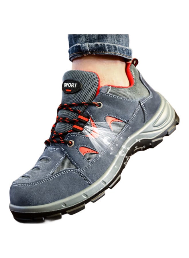 JUNBU Safety Shoes For Men With Steel Toe Cap, Anti-Smashing, Anti-Puncture, Lightweight, Breathable Work Safety Functional Shoes 3020-1 Size 42 - Image 3