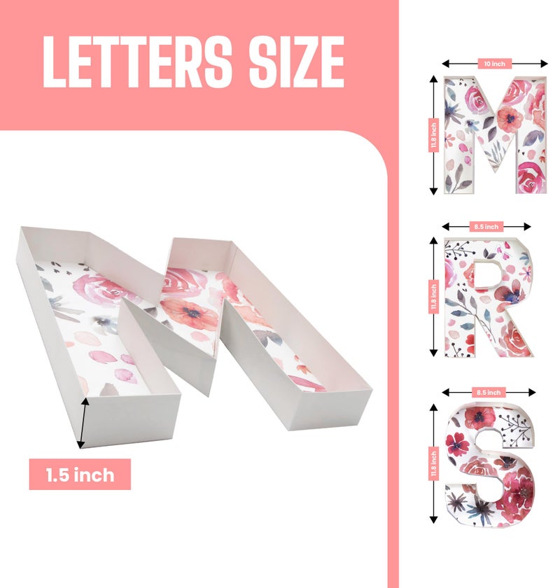 Pop Fizz Designs Charcuterie Board Letters I Baby or Bridal Shower Food Trays I Decorations Cardboard Letters for Charcuterie I Food Display Fillable Letters (MRS) - Image 2
