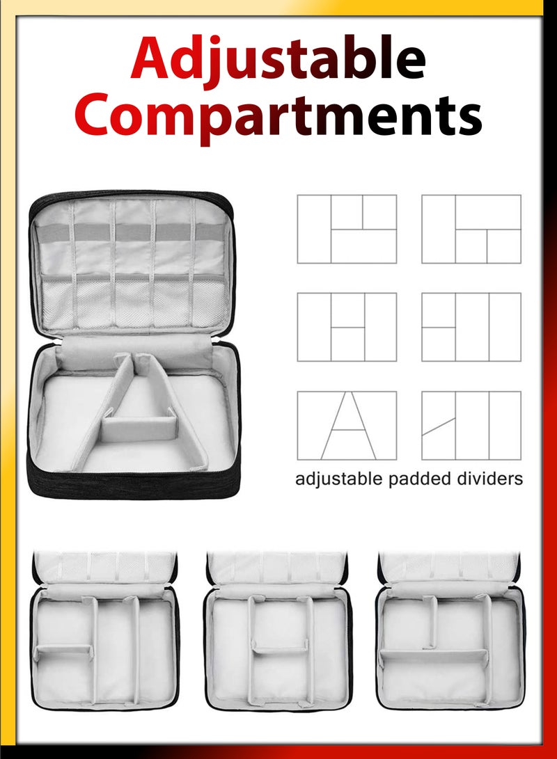 DBLEW Electronics Accessories Cables Organizer Travel Bag Universal Waterproof Carrying Case For Mobile Laptop Charges Cosmetics Phone Jewellery USB SD Card Storage Business Travel Tourist Gadget Bag  - Image 5