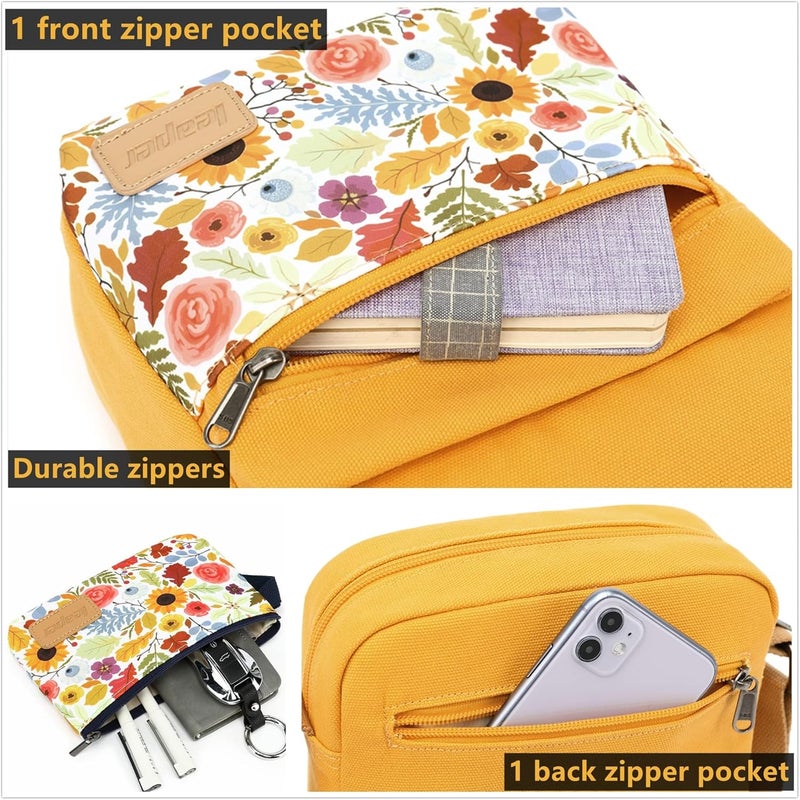 Leaper Girls Crossbody Purses for Kids 2 PCS Cross Body Bag Women Messenger Bag Girls Canvas Bag Cross Body Purse Set | for Kids, 2 PCS, Women - Image 5