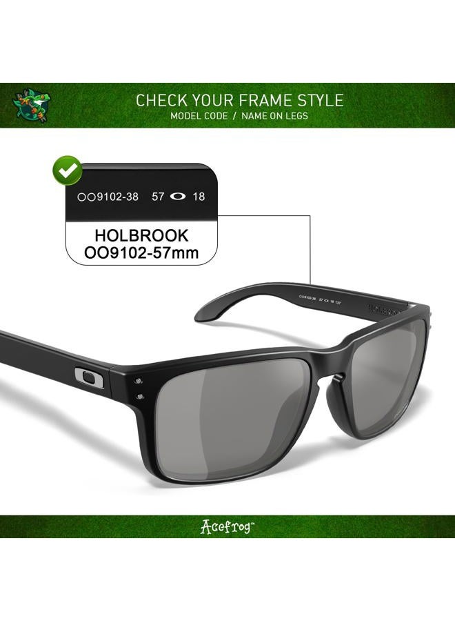 Acefrog 5 Pairs Polarized Replacement Lenses for Oakley Holbrook OO9102 Sunglasses, Perfectly Fit, Shatterproof, Anti-scratch, Value Pack,Black+Star Silver+Winter Sky+Jaffa Orange+Moss Green - Image 2