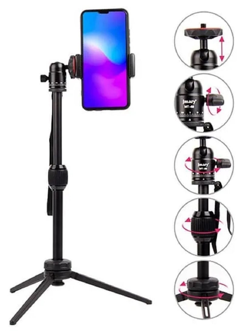 JMARY MT-68 Table-Top Extendable Foldable Tripod Stand for Mobile Phones and DSLR & Digital Cameras - Image 1