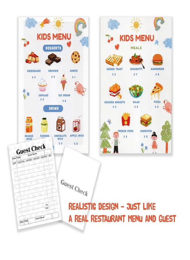 SHOP300 Pretend Play Restaurant Western Menu Food Set | Kitchen Diner Role Play Accessories for Kids | Fun Lunch Menu Playset for Toddlers | Role-playing food toys for 3+ - Image 3