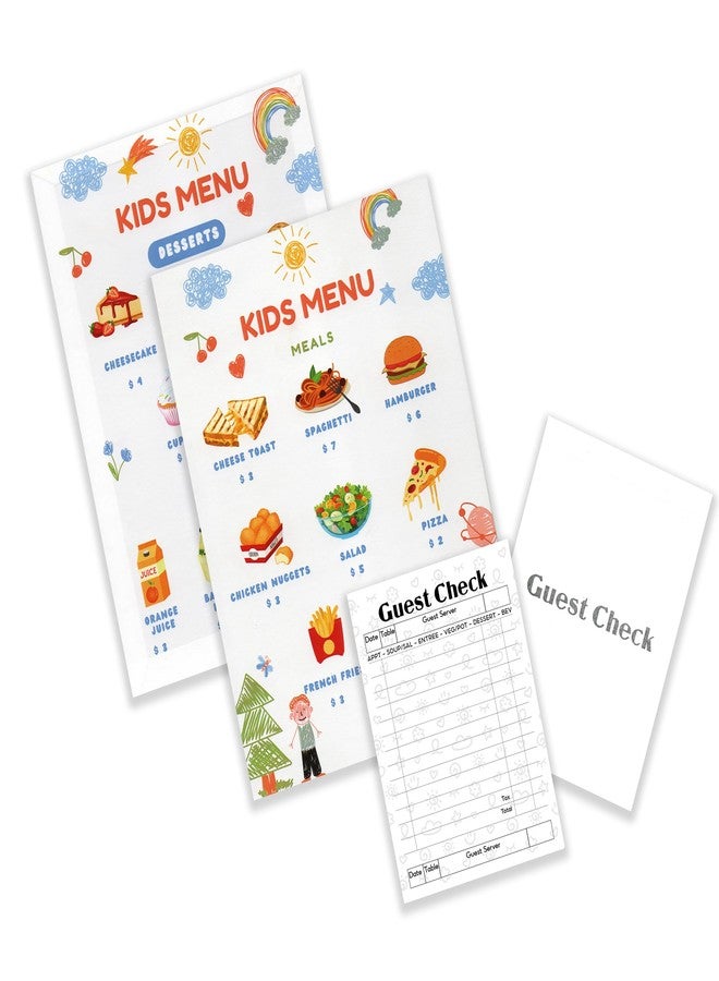 SHOP300 Pretend Play Restaurant Western Menu Food Set | Kitchen Diner Role Play Accessories for Kids | Fun Lunch Menu Playset for Toddlers | Role-playing food toys for 3+ - Image 1