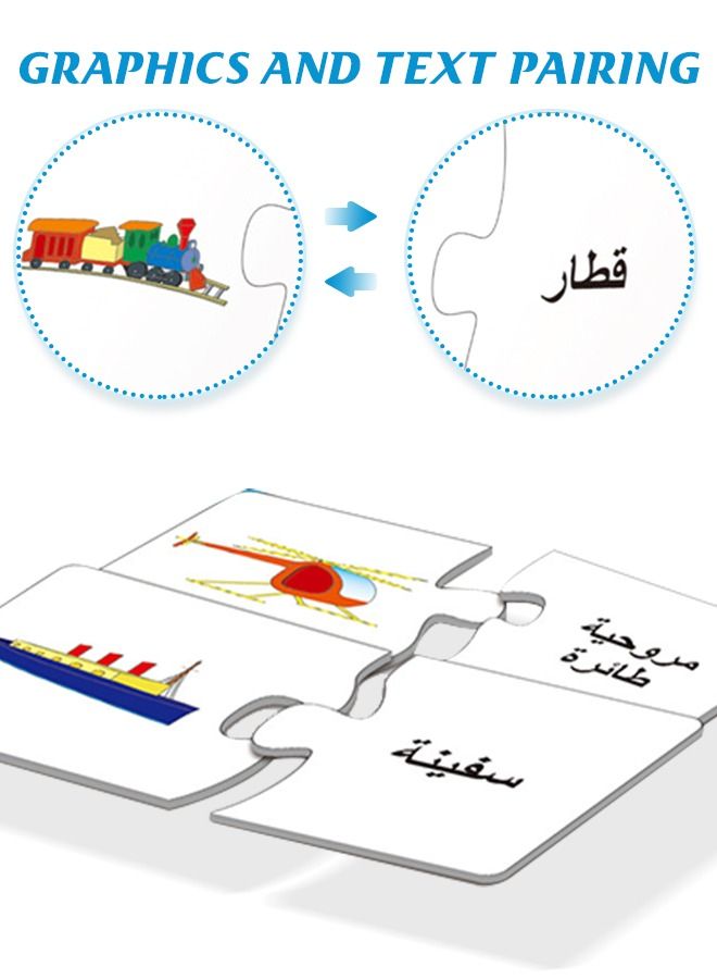GROIC 72 قطعة من الحروف العربية والصور لعبة بازل تعليمية للأطفال الصغار - Image 3